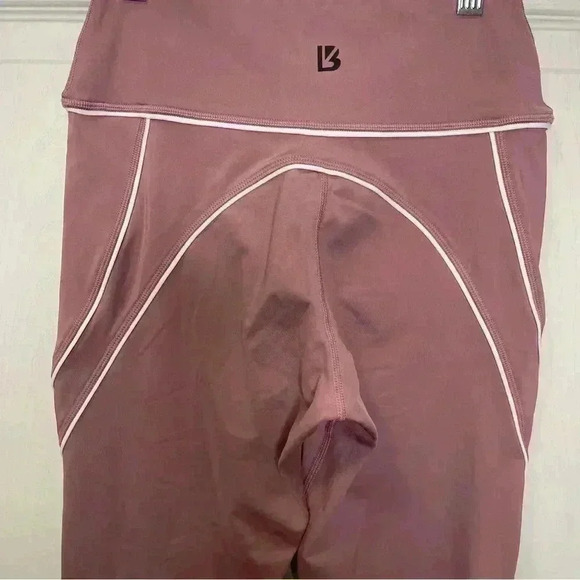 BUFFBUNNY COLLECTION Womens Pink Wide Waistband Mid Rise Nirvana Leggings Sz M - Picture 6 of 6